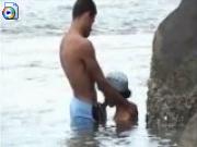 Couple caught fucking at the beach 