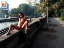 Very slutty toned girl shows off her body in the park (Galleries)