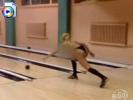 Fucking hot blonde chick bowling topless